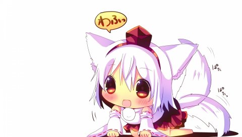 Анимешка, touhou девушка, кошка, мысли, эмоции