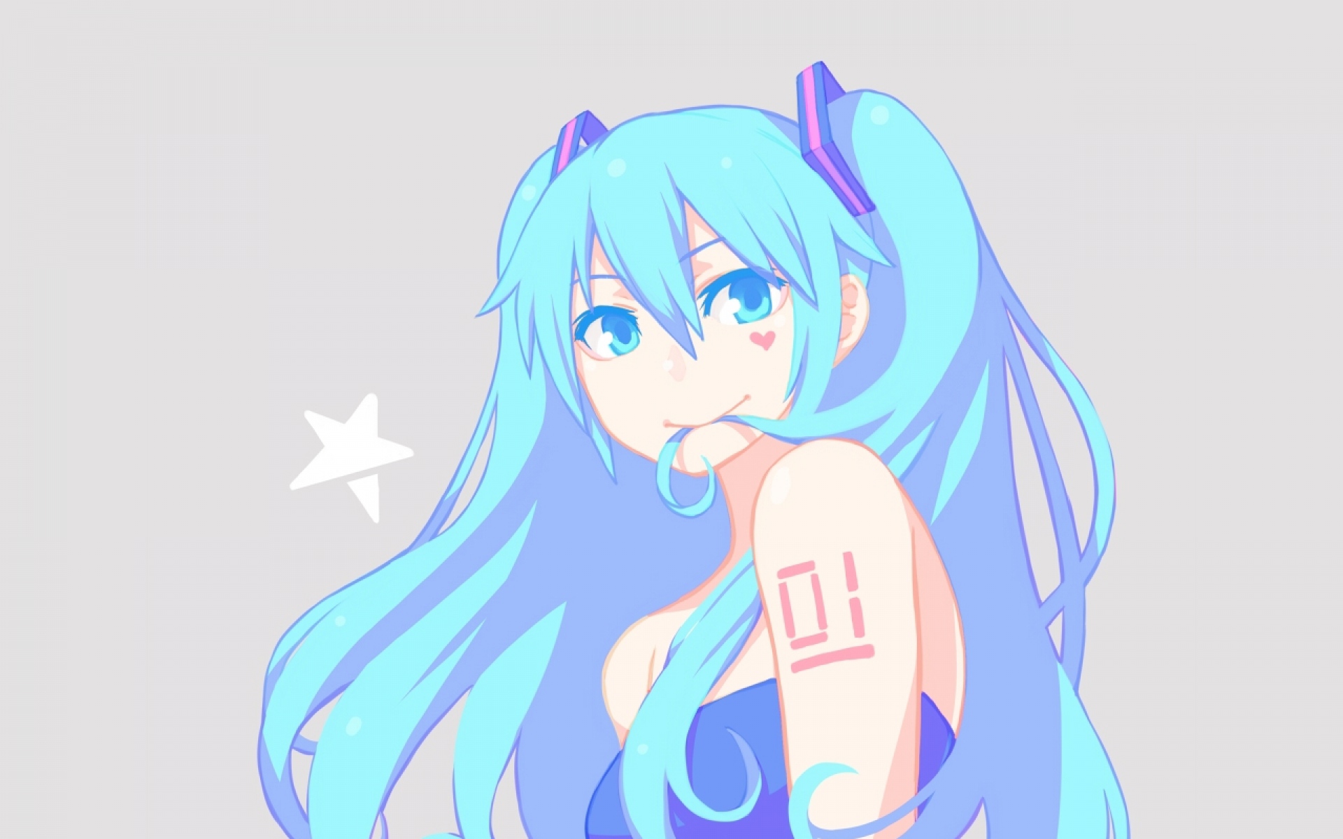 Картинки Hatsune miku, девушка, милый, улыбка, звезда фото и обои на рабочий стол