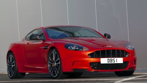 Aston martin, dbs, 2011, красный, вид спереди, спорт