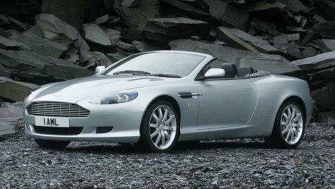 Aston martin, db9, 2004, серебристый металлик, вид спереди, спорт, авто