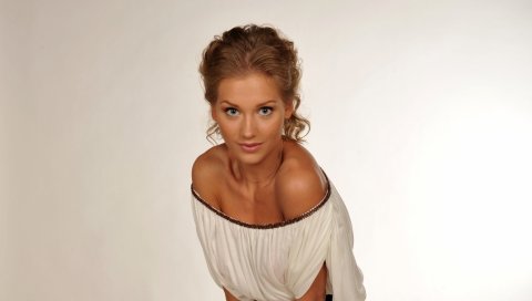 Christine asmus, блондинка, блузка, красивые, волосы