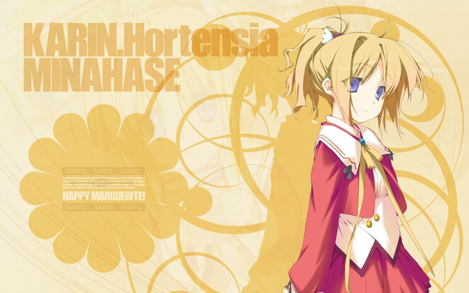 Картинки Karin hortensia, happy marguerite, girl, nice, smile, look фото и обои на рабочий стол