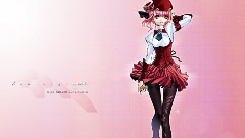 Xenosaga, также sprach zarathustra, momo mizrahi, девушка, сладкий, шаг, поза