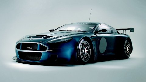 Aston martin, dbrs9, 2005, синий, вид спереди, стиль, спорт, авто