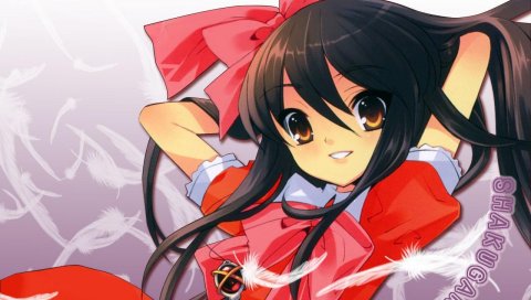 Девушка, shakugan no shana final, sweet, hair, brunette, bow, smile