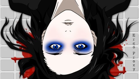 Ergo proxy, девушка, лицо, синяки, кровь