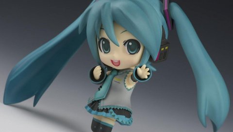 Аниме, hatsune miku, симпатичный, улыбка, поза