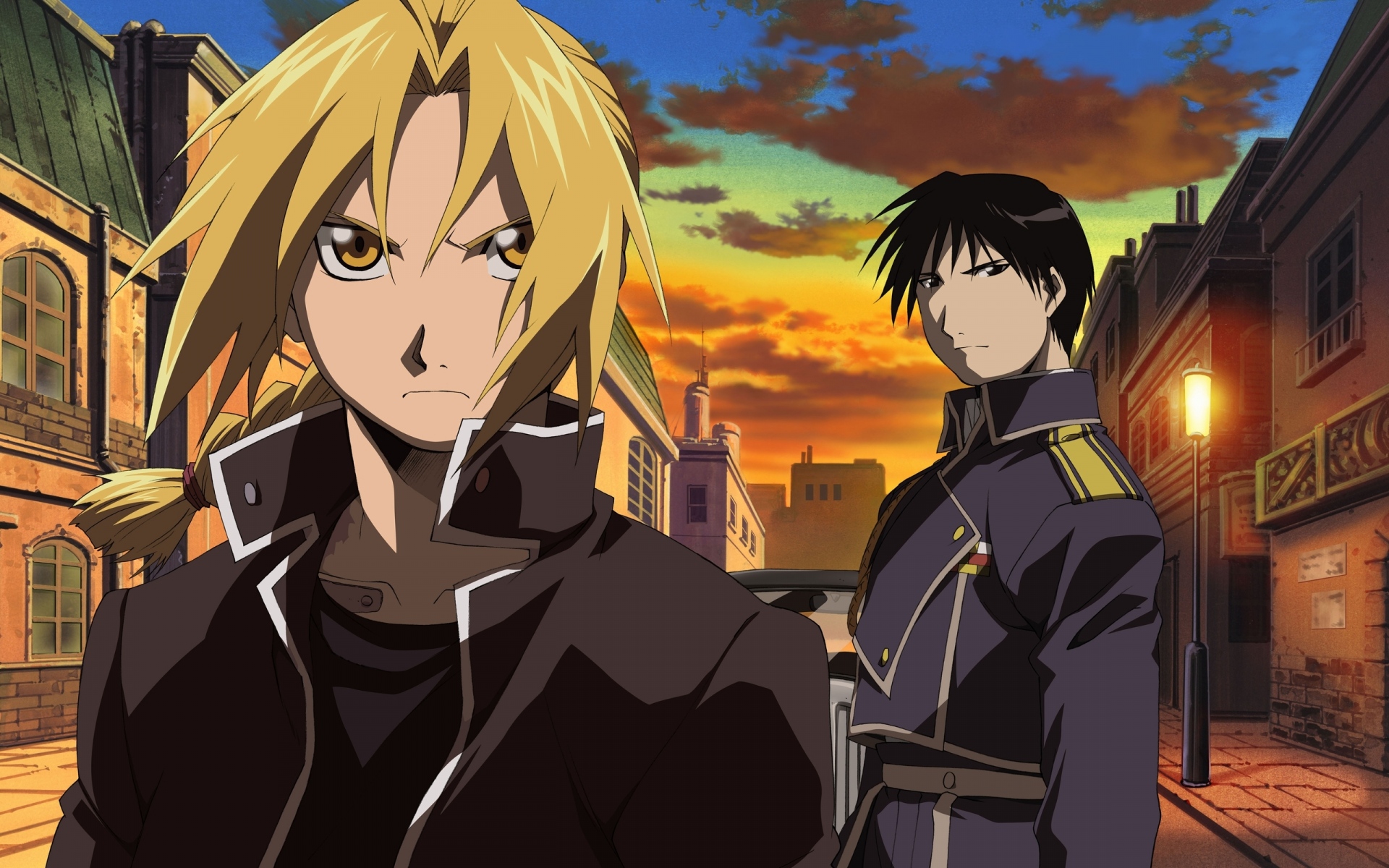 Картинки Аниме, roy mustang и edward elric, ребята, смотри, улица фото и обои на рабочий стол
