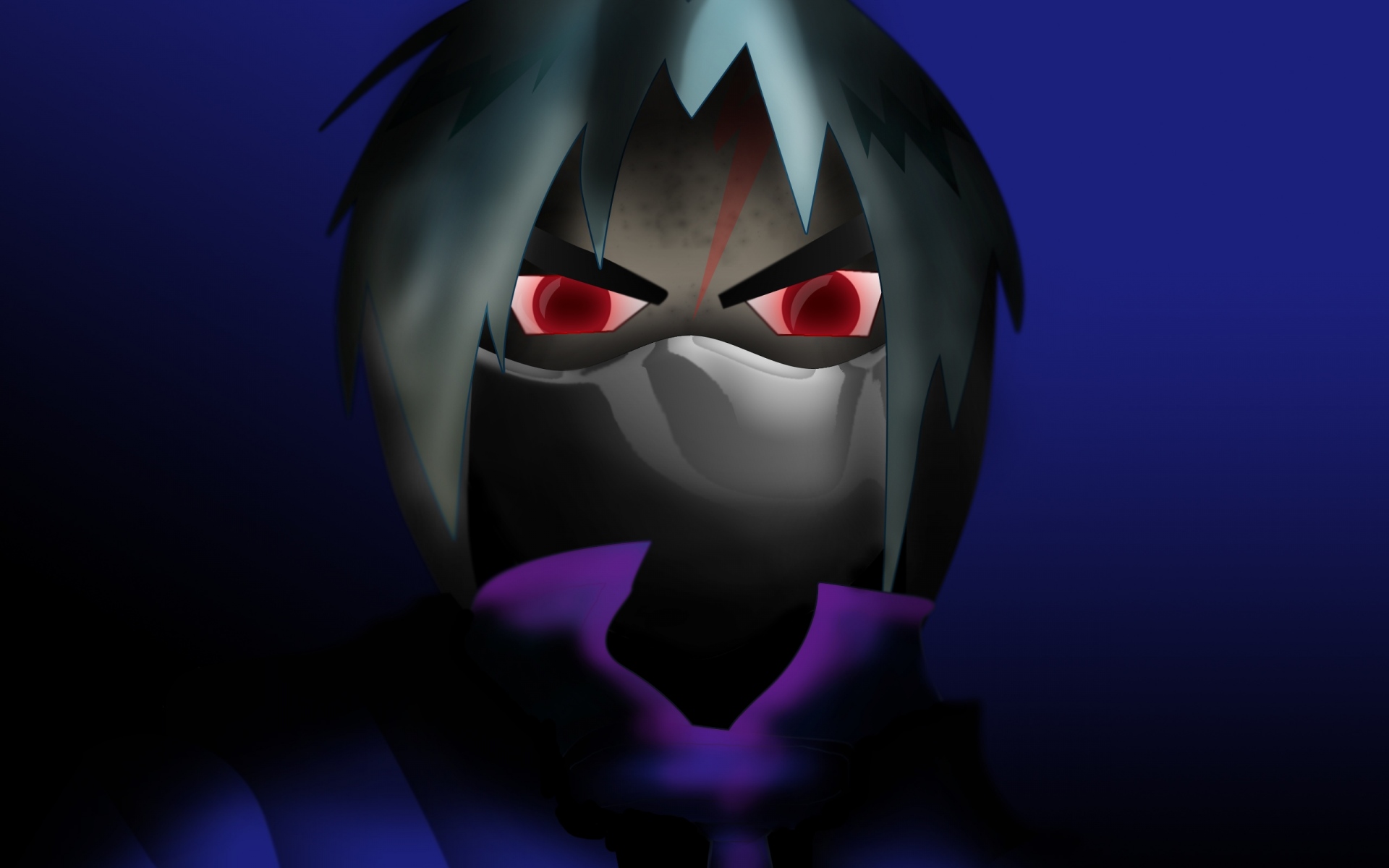 Картинки Аниме, мальчик, взгляд, глаза, красный, фон фото и обои на рабочий стол