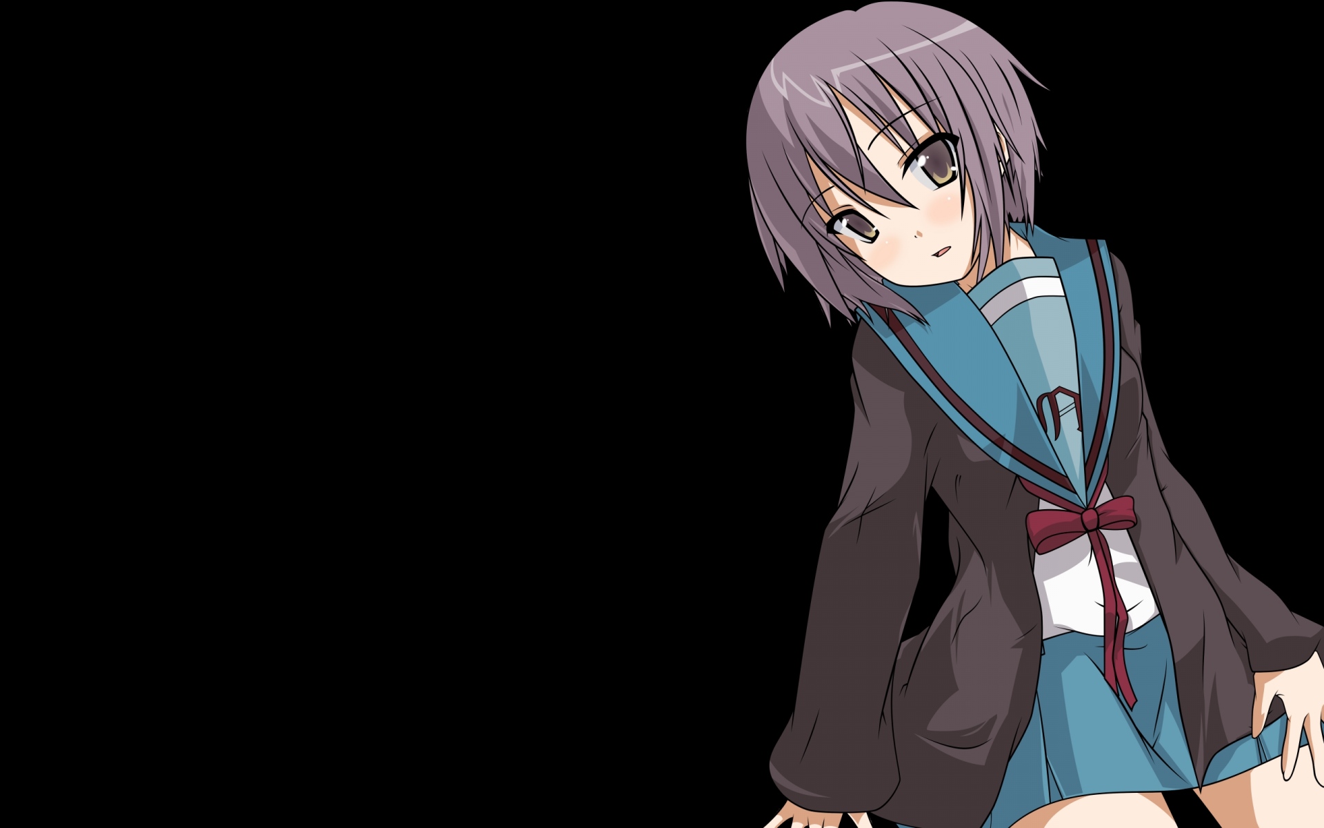Картинки Аниме, nagato yuuki, девушка, поза, смотреть фото и обои на рабочий стол