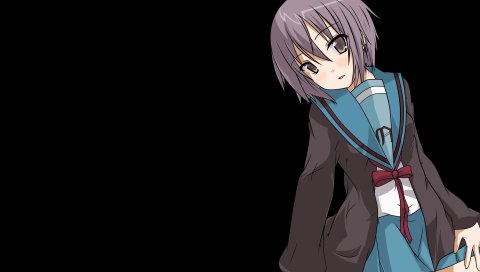 Аниме, nagato yuuki, девушка, поза, смотреть