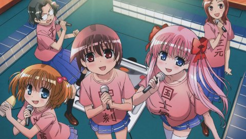 Аниме, девушка, misaki saki, микрофоны, группы, песни