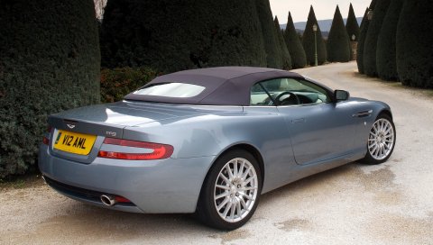Aston martin, db9, 2004, синий, вид сбоку, стиль, автомобили, природа