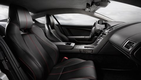 Aston martin, db9, 2008, черный, салон, салон, руль