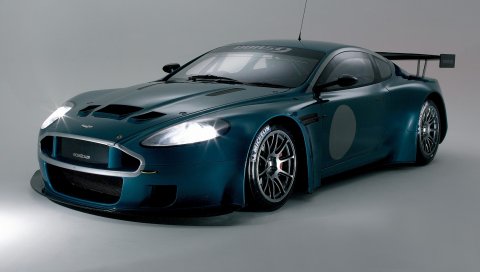 Aston martin, dbrs9, 2005, зеленый, вид спереди, стиль, автомобили, спорт