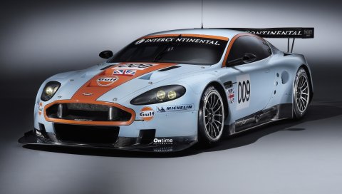 Aston martin, dbr9, 2008, белый, вид спереди, стиль, автомобили, спорт
