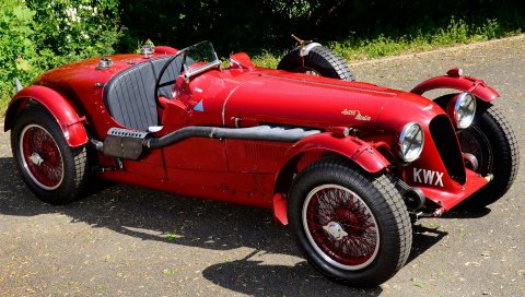 Aston martin, 1939, красный, вид сбоку, стиль, автомобили, ретро