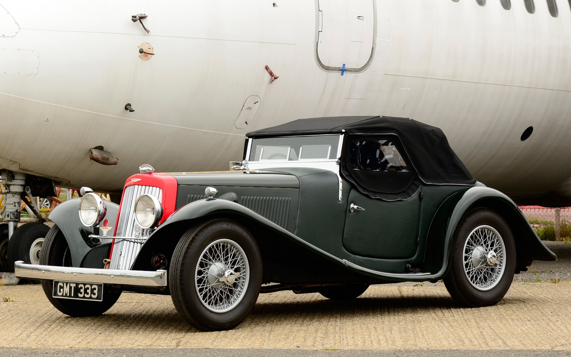 Картинки Aston martin, 1937, черный, зеленый, вид сбоку, стиль, автомобили, самолеты фото и обои на рабочий стол