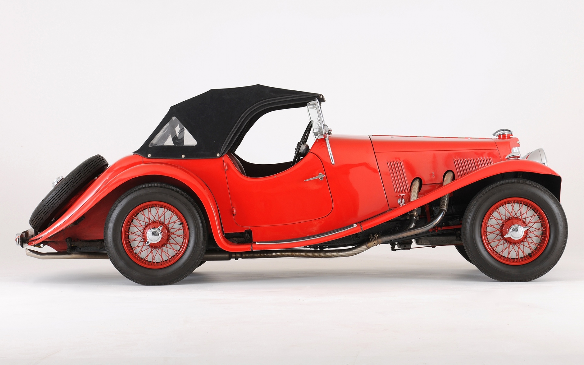 Картинки Aston, martin, 1937, красный, ретро, ??вид сбоку, стиль, авто фото и обои на рабочий стол