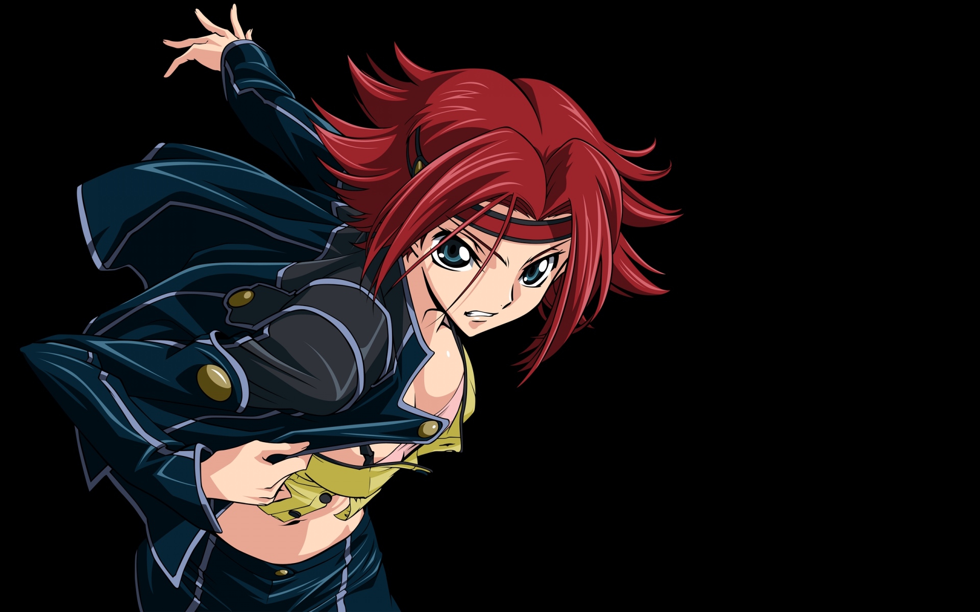Картинки Девушка, код geass kallen, брюнетка, движение, фон фото и обои на рабочий стол