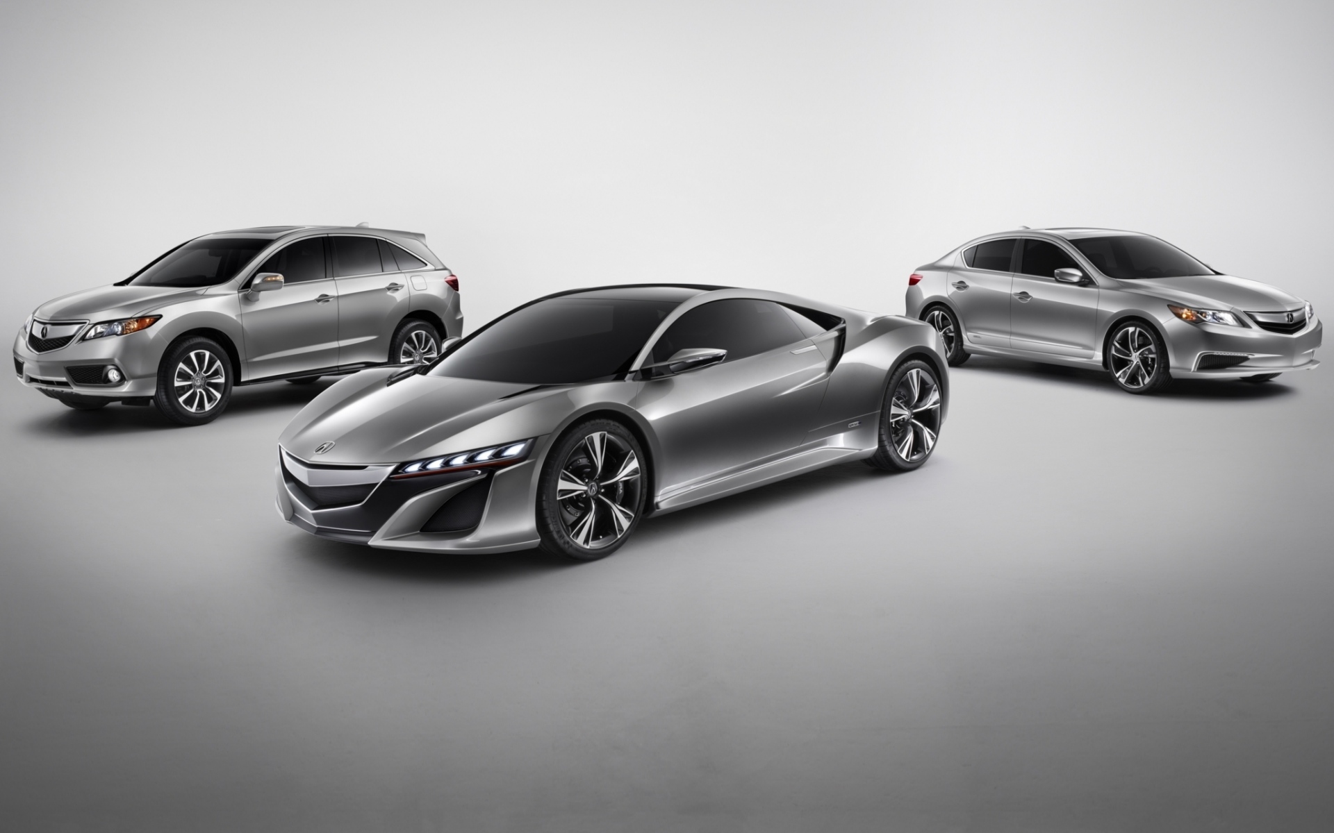 Картинки Acura, металлик серый, вид сбоку, стиль, авто фото и обои на рабочий стол