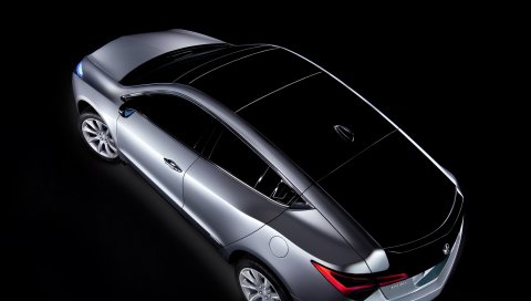Acura, zdx, 2009, концепт-кар, металлик серый, вид сверху, стиль, автомобили