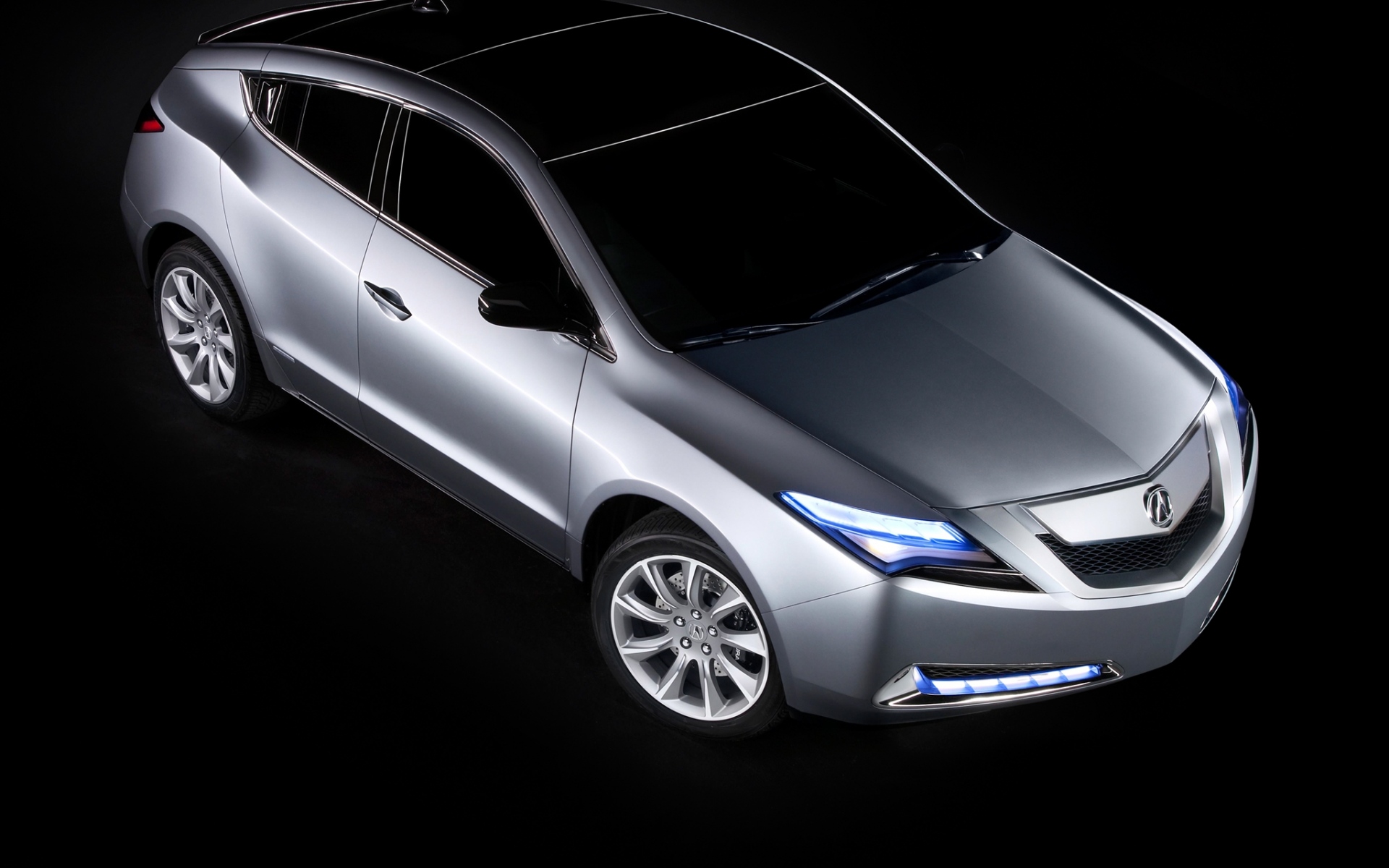 Картинки Acura, zdx, 2009, серый металлик, концепт-кар, вид сверху, стиль, авто фото и обои на рабочий стол