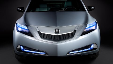 Acura, zdx, 2009, концепт-кар, металлик серый, вид спереди, стиль, автомобили