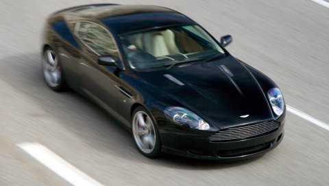 Aston martin, db9, 2006, черный, вид сверху, стиль, автомобили, спорт, скорость, асфальт
