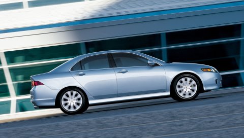 Acura, tsx, 2006, серебристый металлик, вид сбоку, стиль, автомобили, скорость