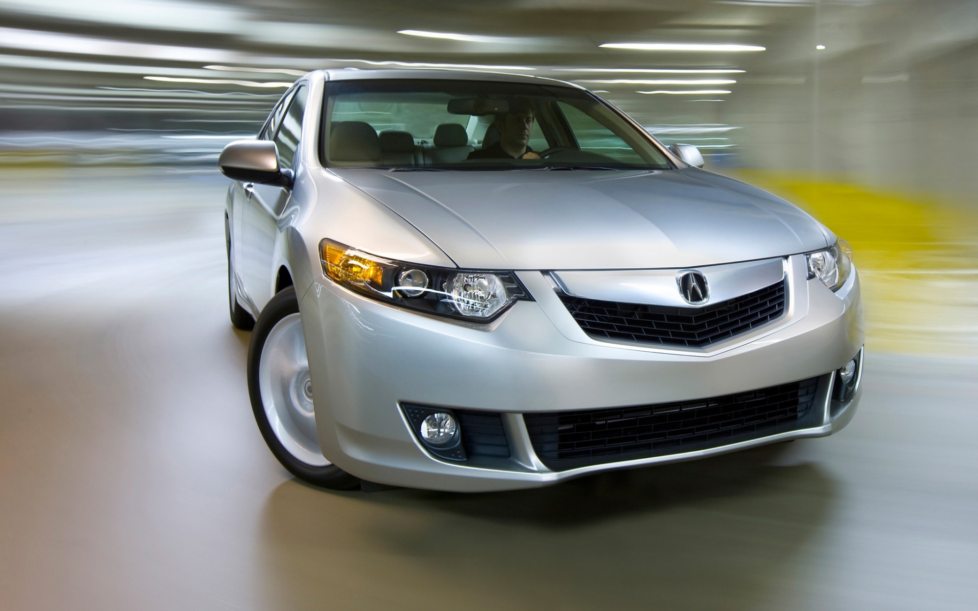 Картинки Acura, tsx, 2008, серебристый металлик, вид спереди, стиль, автомобили, скорость, дрейф фото и обои на рабочий стол