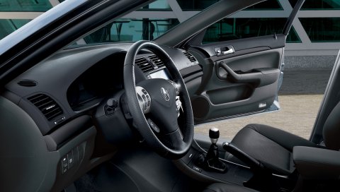 Acura, tsx, 2006, салон, черный, салон, руль