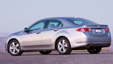 Acura, tsx, 2008, серебристый металлик, вид сбоку, стиль, автомобили, небо