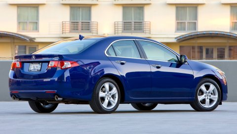 Acura, tsx, 2008, синий, вид сбоку, стиль, авто, домашний, асфальт