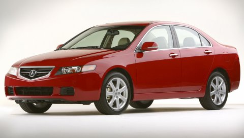 Acura, tsx, 2003, красный, вид сбоку, стиль