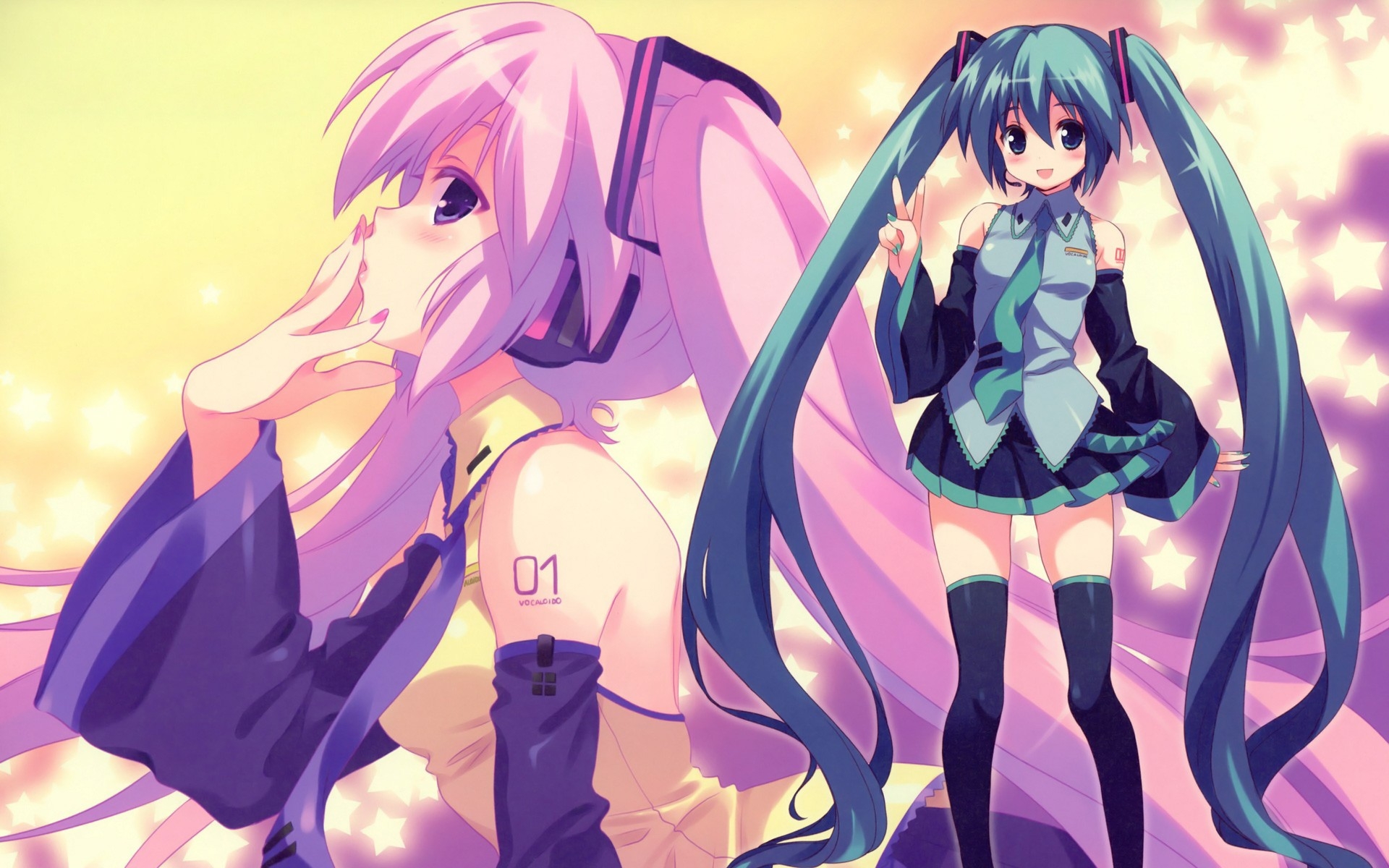 Картинки Девушка, hatsune miku, сладкий, улыбка, жест фото и обои на рабочий стол