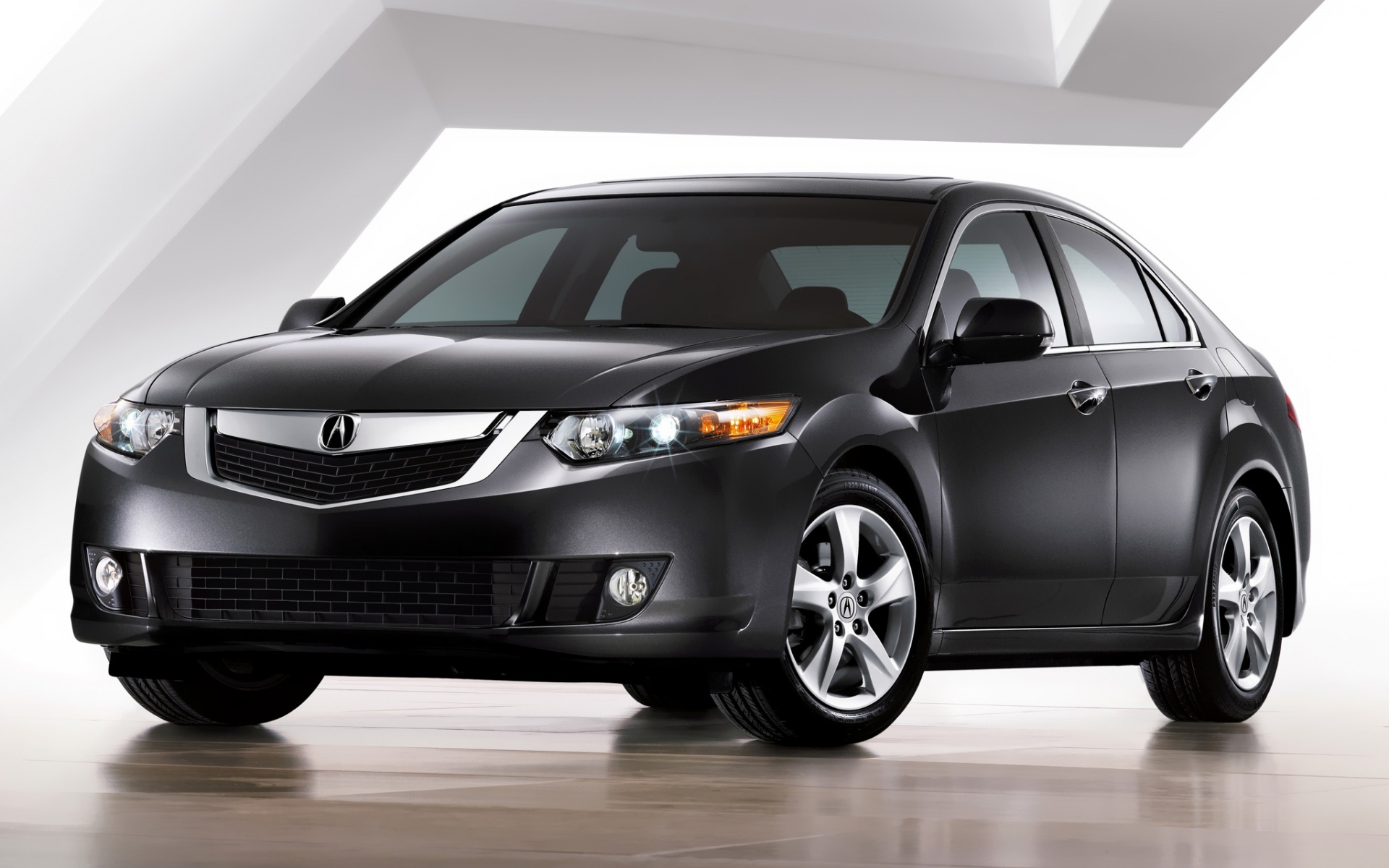 Картинки Acura, tsx, 2008, черный, вид спереди, стиль, авто фото и обои на рабочий стол