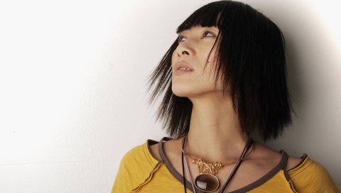 Ling bai, девушка, брюнетка, лицо, актриса, глаза