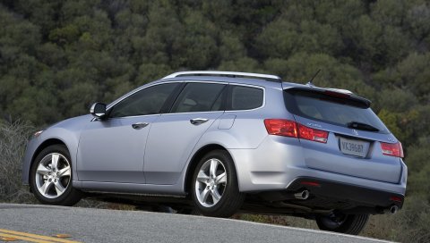 Acura, tsx, 2010, синий, вид сбоку, стиль, автомобили, природа, деревья, асфальт
