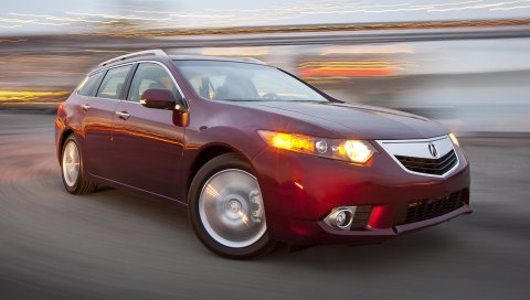 Acura, tsx, 2010, красный, вид спереди, стиль, автомобили, скорость, дрифт, огни