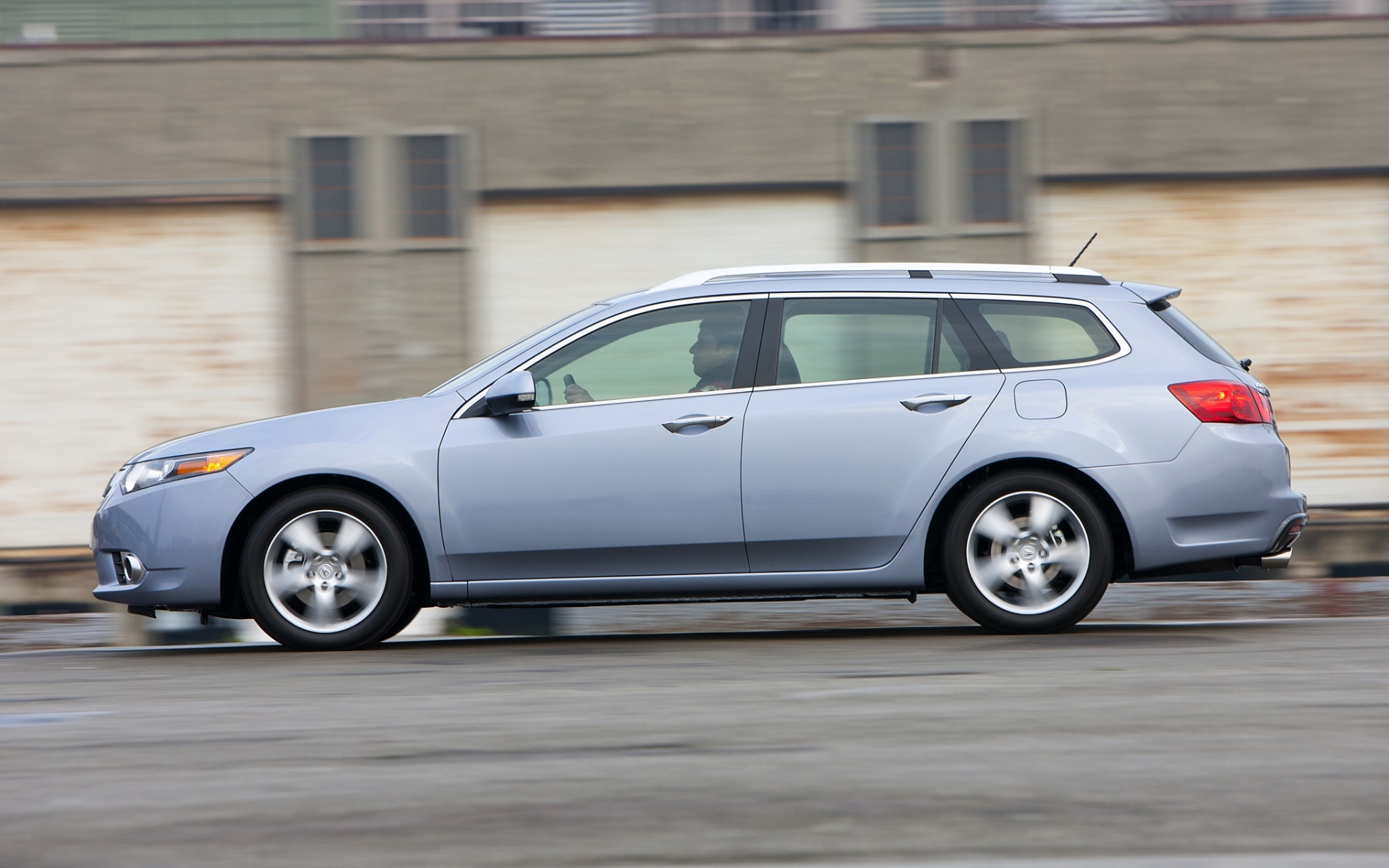 Картинки Acura, tsx, 2010, синий, вид сбоку, стиль, автомобили, скорость, здание фото и обои на рабочий стол