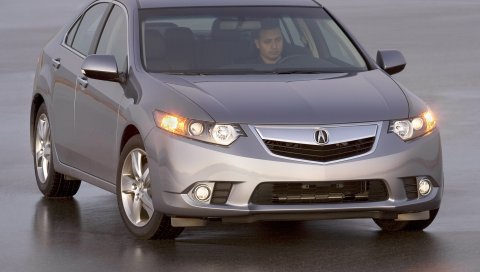 Acura, tsx, 2010, серый металлик, вид спереди, стиль, автомобили, мокрый асфальт