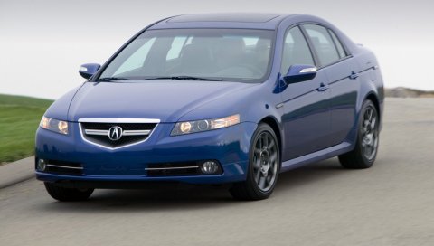 Acura, tl, 2007, белый, вид спереди, стиль, автомобили, скорость, природа