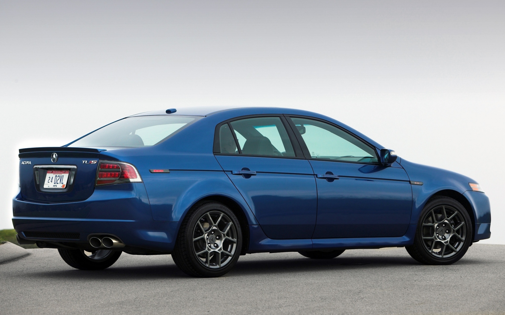 Картинки Acura, tl, 2007, синий, вид сбоку, стиль, автомобили, небо, асфальт фото и обои на рабочий стол