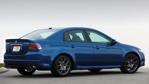 Acura, tl, 2007, синий, вид сбоку, стиль, автомобили, небо, асфальт
