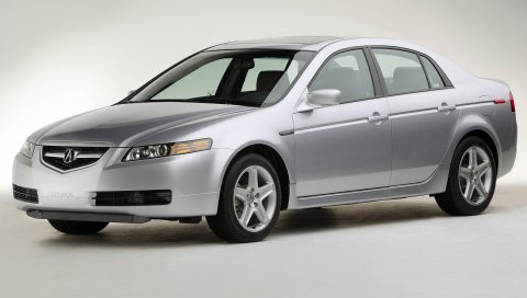 Acura, tl, 2004, серебристый металлик, вид сбоку, стиль, автомобили