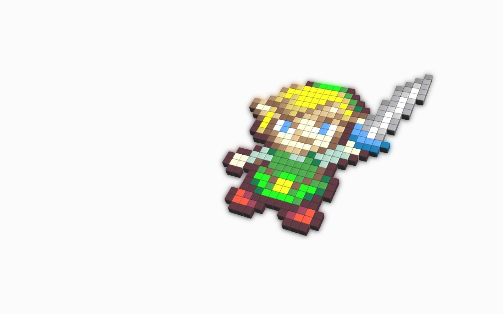 Картинки Легенда о zelda, персонаж, белый, кубики, ссылка фото и обои на рабочий стол