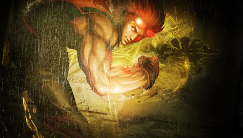 Уличный истребитель x tekken, истребитель, дождь, взгляд, очки