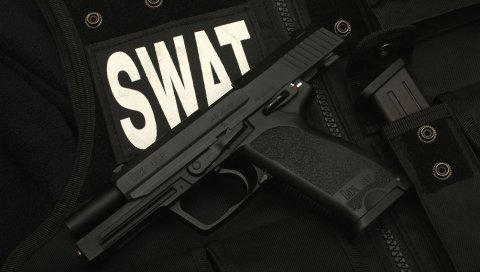 Swat, пистолет, пушка, пуленепробиваемый жилет