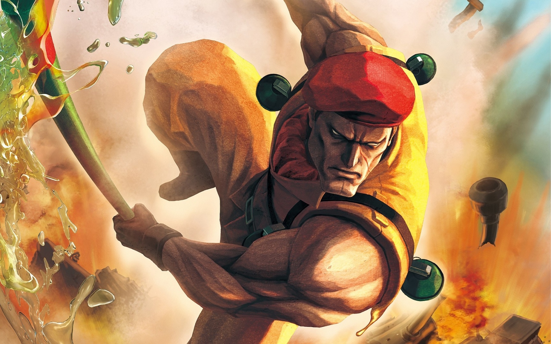 Картинки Уличный боец ??x tekken, солдат, взгляд, прыжок фото и обои на рабочий стол